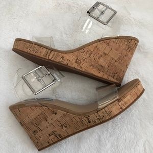 clear wedge sandals steve madden